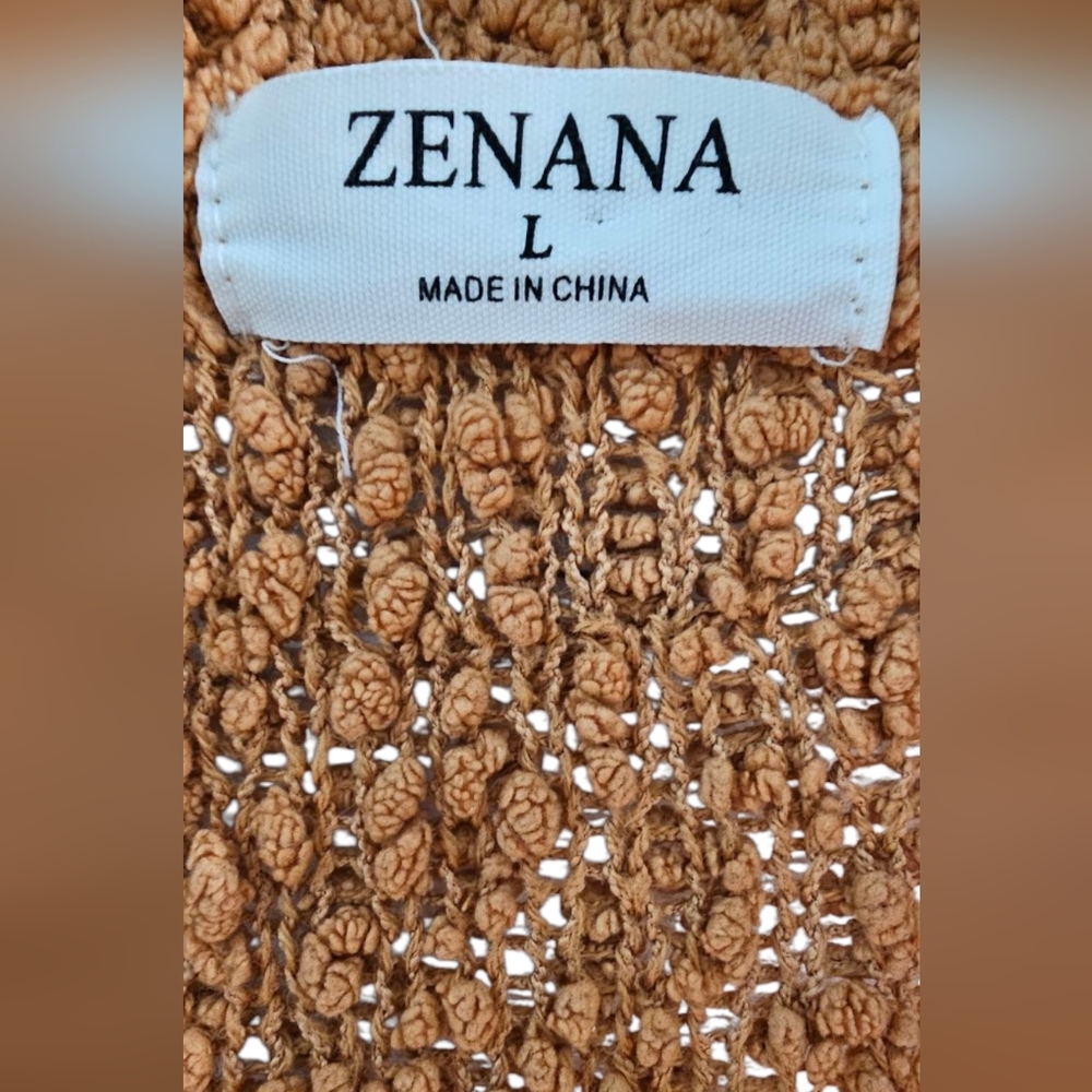 Zenana 'Falling For You' Full Size Open Front Popcorn Cardigan - Picture 3 of 8